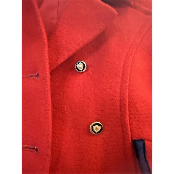 Vintage ROTHSCHILD Girls Wool Velvet Red/Blue Trim Coat & Snow Pants Leggings - Picture 5 of 16